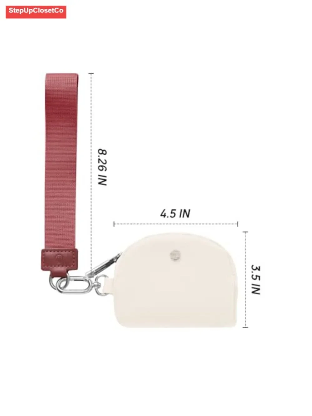 Mini Zip Around Wristlet Wallet for Women Detachable Dual Pouch Keychain Coin